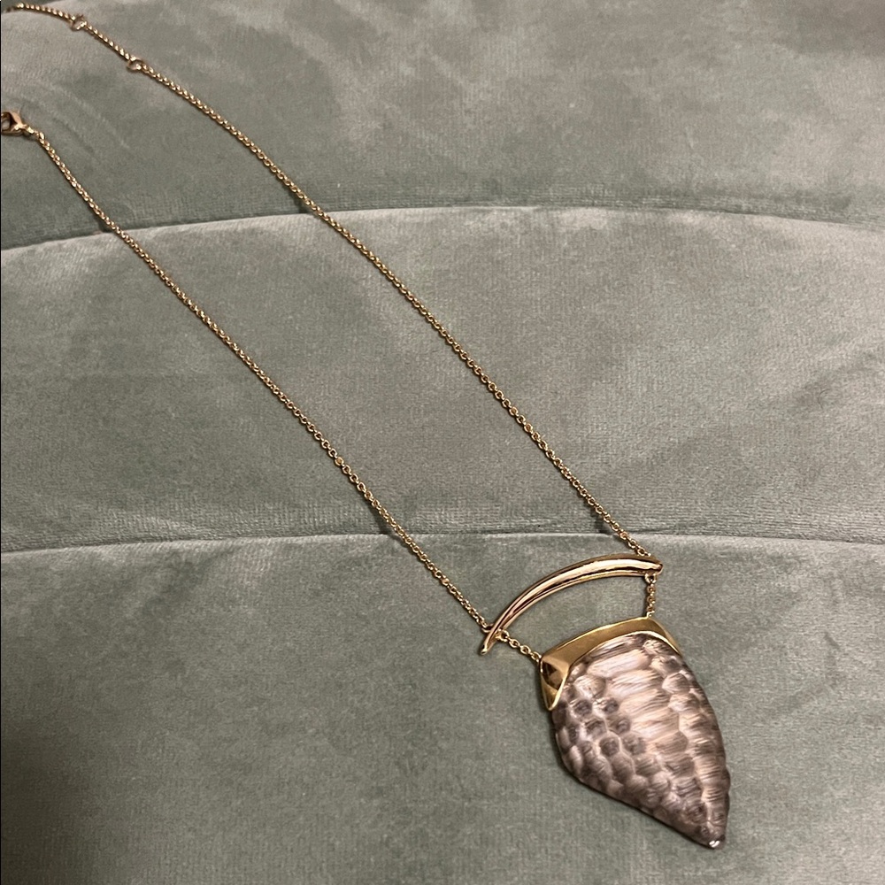 Alexis Bittar Crocodile Reptile Lucite Necklace